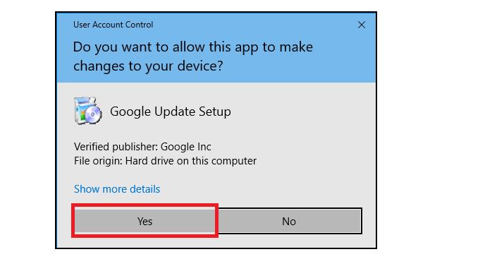 Hướng dẫn cài đặt Google Workspace Sync for Microsoft Outlook 19 cho phép cài đặt ứng dụng trên thiết bị