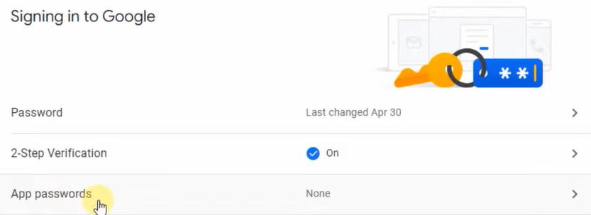 Hướng dẫn cài đặt Outlook không cần Ứng dụng kém an toàn 17 tạo mật khẩu ứng dụng với app passwords