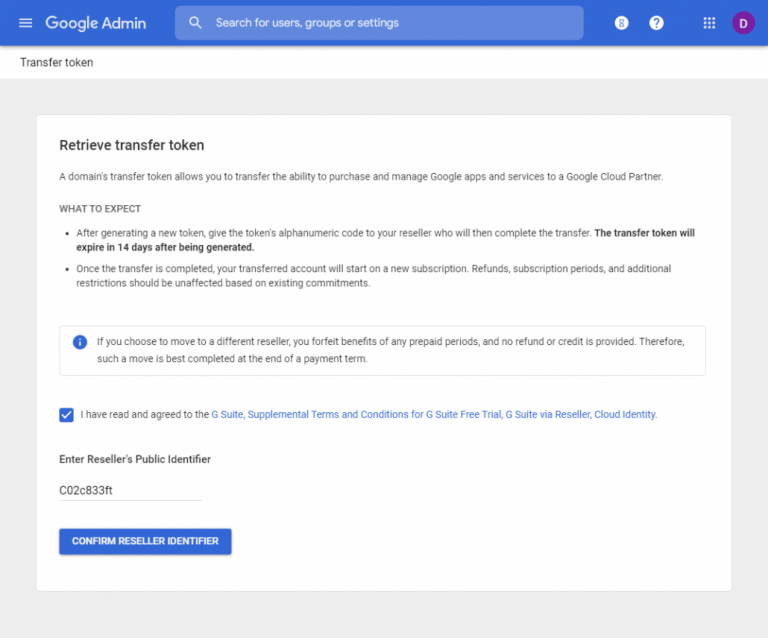 Hướng dẫn chuyển dịch vụ G Suite về GSC by HVN Group 11 chuyển dịch vụ g suite