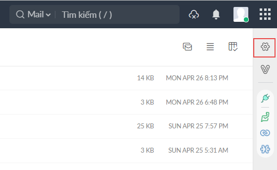 Hướng dẫn thay đổi tên hiển thị khi gửi email Zoho Mail 18 tạo giao diện email