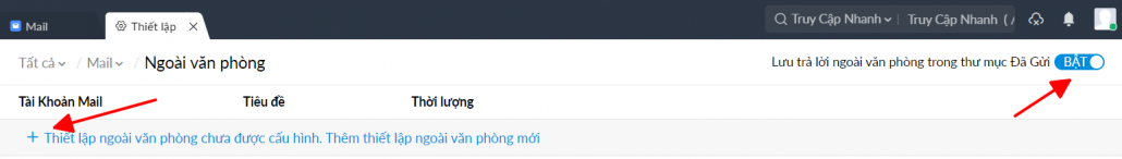 Hướng dẫn thiết lập trả lời email tự động Zoho Mail 14 thiết lập ngoài văn phòng