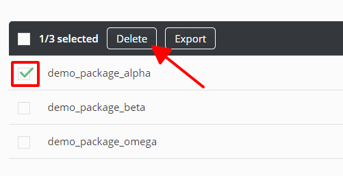 Hướng dẫn tạo và quản lý package trong tài khoản Reseller DirectAdmin 17 xóa package trong directadmin