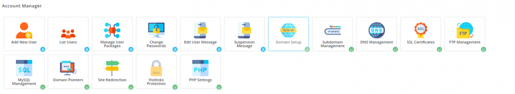 Hướng dẫn sử dụng tài khoản Reseller DirectAdmin 16 quản lý tài khoản