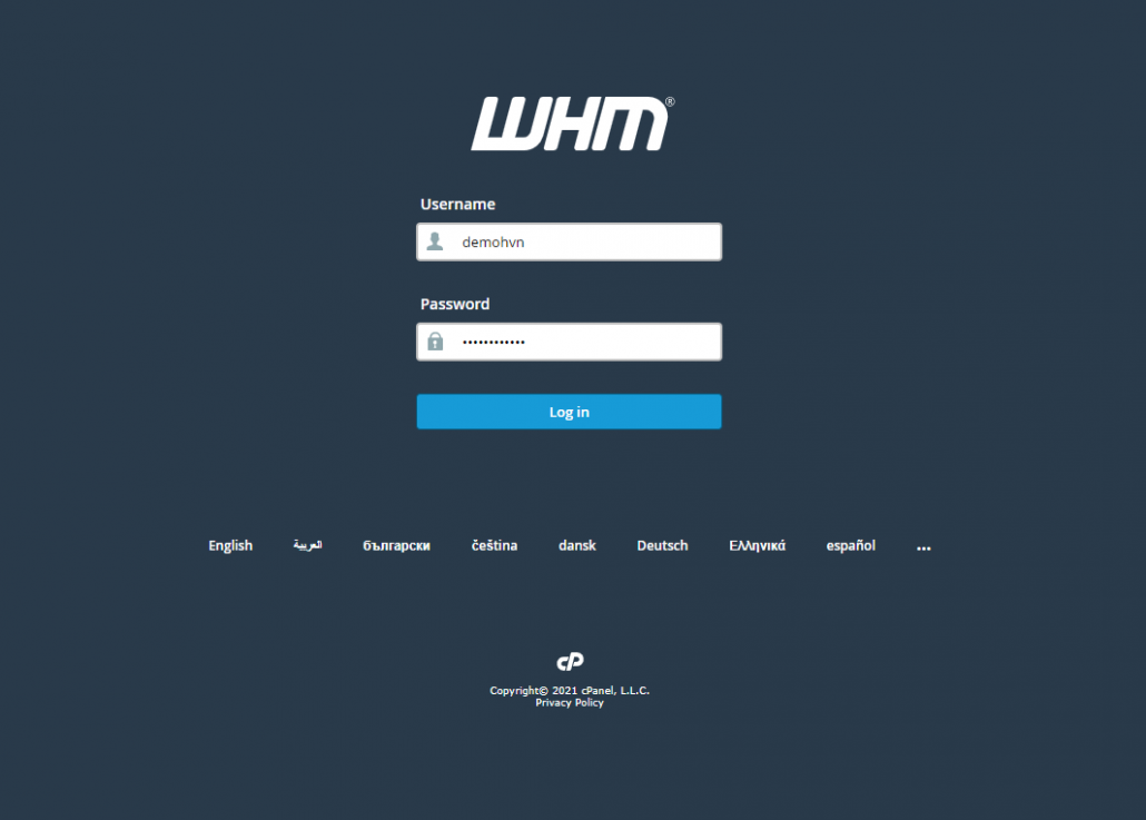 Hướng dẫn thay đổi tên miền chính trên WHM 11 đăng nhập vào whm