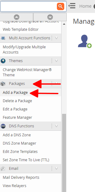 Hướng dẫn tạo gói (Package) cho Reseller cPanel 10 thêm package