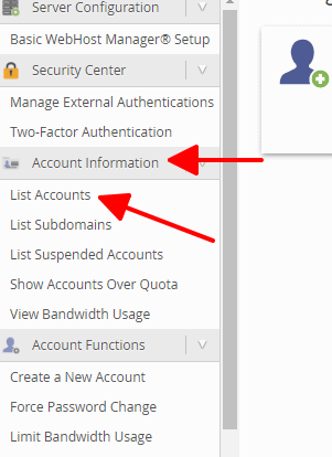 Hướng dẫn thay đổi mật khẩu cho tài khoản user 10 hiển thị tất cả tài khoản cpanel