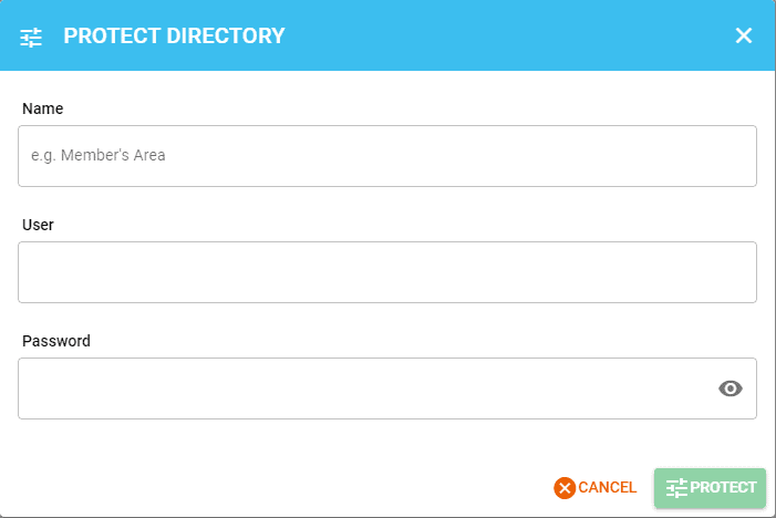 Hướng dẫn đặt mật khẩu cho thư mục trên DirectAdmin 16 nhập đầy đủ thông tin
