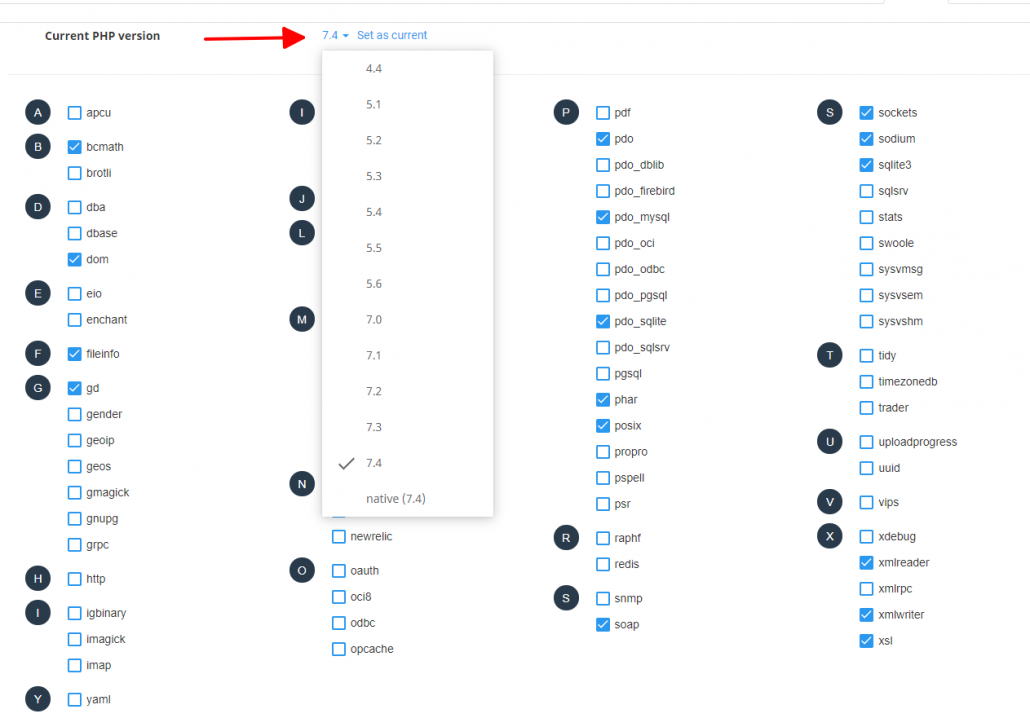 Hướng dẫn thay đổi phiên bản PHP trong hosting Direct Admin 11 cài đặt phiên bản php