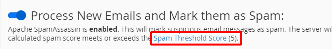 Hướng dẫn sử dụng chức năng Spam Filter Email trên cPanel 17 cấu hình điểm số spam