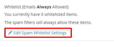 Hướng dẫn sử dụng chức năng Spam Filter Email trên cPanel 21 cài đặt whitelist