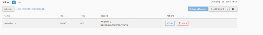 Hướng dẫn cấu hình bản ghi DNS trên cPanel (Zone Editor) 20 giao diện quản trị bản ghi dns