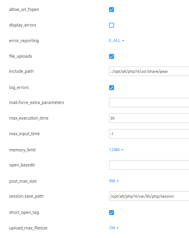 Hướng dẫn tăng các thông số PHP trong hosting cPanel 13 thay đổi các thông số cần thiết