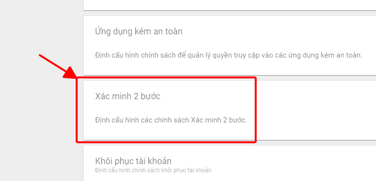 Hướng dẫn tắt xác minh 2 bước tất cả user Google Workspace 15 xác minh 2 bước