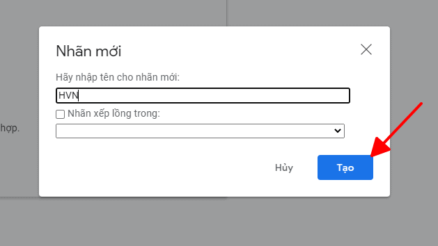 Hướng dẫn tạo bộ lọc thư đến trên email Google Workspace 22 đặt tên cho nhãn mới