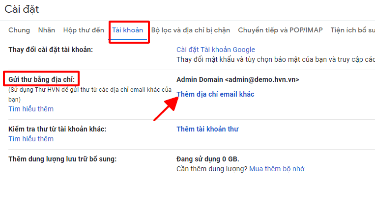 Hướng dẫn sử dụng Gmail để gửi thư từ các địa chỉ email khác 21 chọn tài khoản để thêm vào gmail