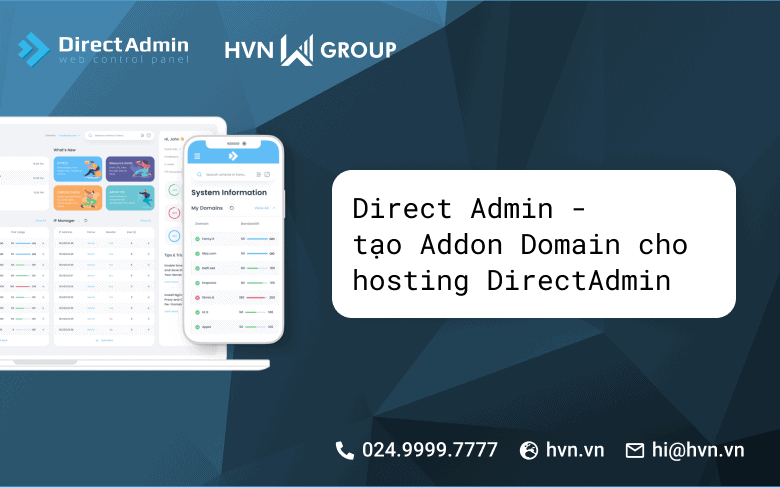 Hướng dẫn tạo Addon Domain cho hosting DirectAdmin 8 tao Addon Domain cho hosting DirectAdmin