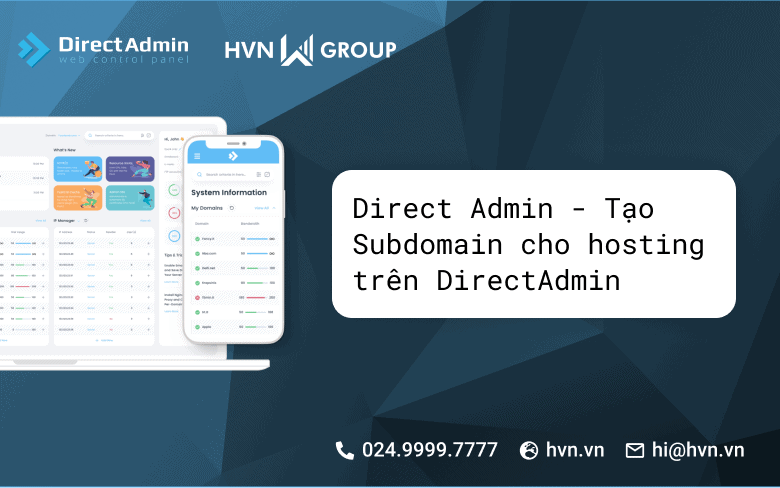 tao Subdomain cho hosting tren DirectAdmin