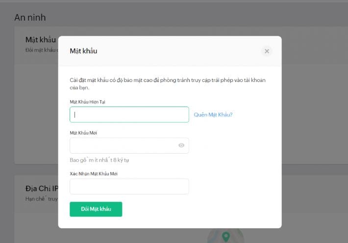 Hướng dẫn đổi mật khẩu tài khoản Zoho Mail 15 tiến hành đổi mật khẩu