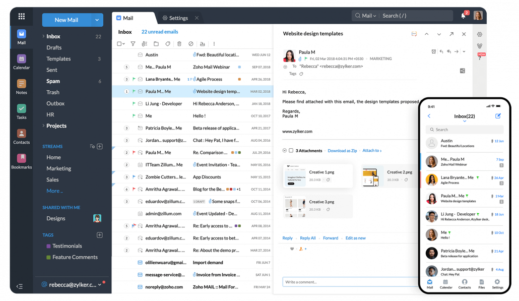 Hướng dẫn đổi mật khẩu tài khoản Zoho Mail 10 tính năng nổi bật của zoho mail