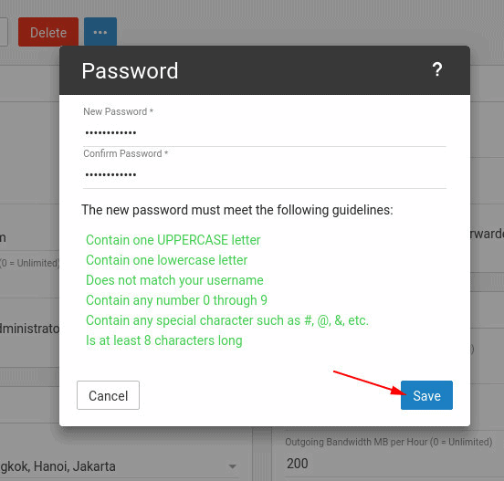 ví dụ về mật khẩu hợp lệ
