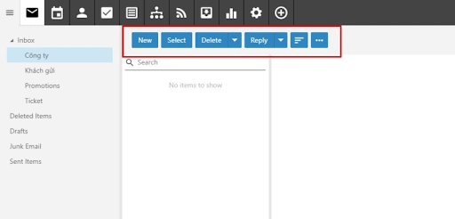 Hướng dẫn cơ bản giao diện chính Email Business Hosting 11 giao diện chính trong webmail