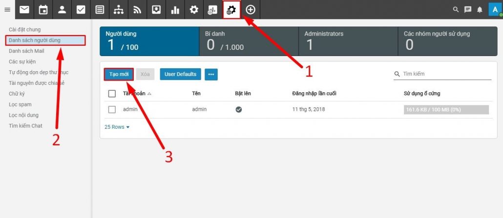 Hướng dẫn tạo tài khoản Email Business Hosting mới 11 truy cập danh sách người dùng để thêm tài khoản