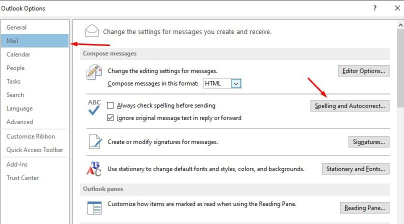 Hướng dẫn tắt tính năng Auto Smart Quotes trên Outlook 12 cấu hình trong tab settting