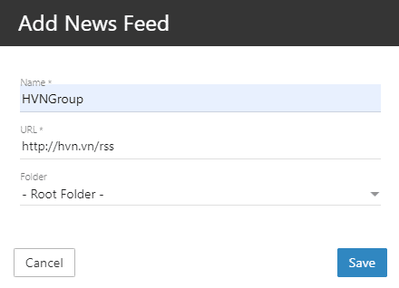 Hướng dẫn sử dụng News Feeds trong Email Business 14 tiến hành cài đặt news feed