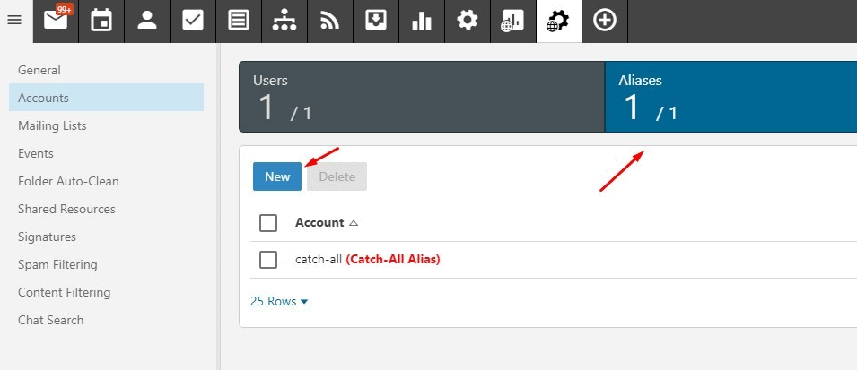 Hướng dẫn sử dụng catch-all email trên Email Business 12 tạo mới aliases