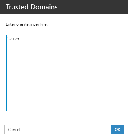 Hướng dẫn cài đặt Trust cho email gửi đến trong Email Business 12 thêm trust cho tên miền
