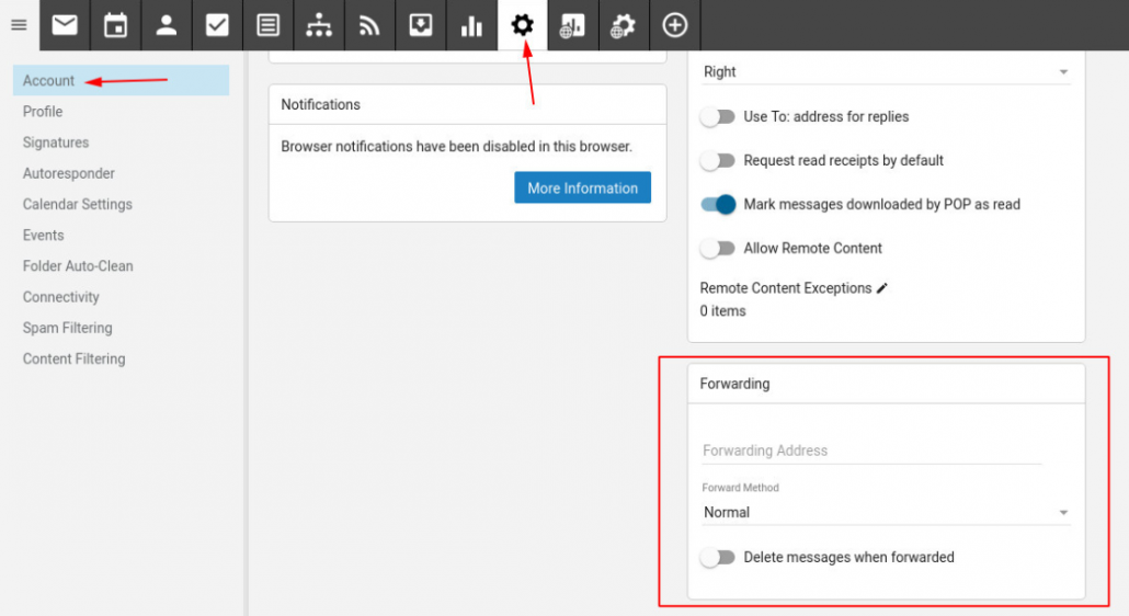 Hướng dẫn chuyển tiếp Email (Forward) trong Email Business 12 forwarding email
