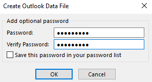 Hướng dẫn sao lưu Email trên Outlook 22 nhập password