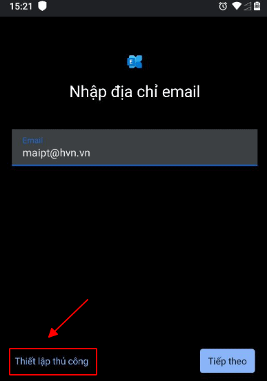 Hướng dẫn thiết lập Email Business trên Android sử dụng Exchange 13 thiết lập thủ công