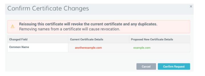 Phát hành lại chứng chỉ SSL 11 thu hồi các chứng chỉ ssl trước đó