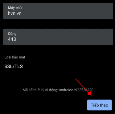Hướng dẫn thiết lập Email Business trên Android sử dụng Exchange 15 điền thông tin