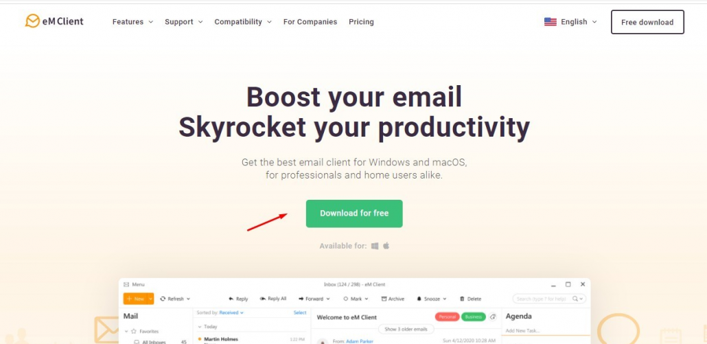 Hướng dẫn cài đặt tài khoản Email Business vào phần mềm eM Client 14 phần mềm em client