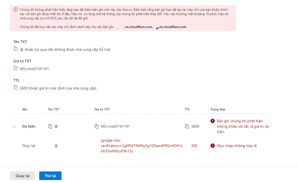 Hướng dẫn cài đặt tên miền tổ chức khi sử dụng Microsoft 365 31 sửa nếu xảy ra lỗi