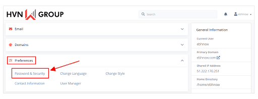 Hướng dẫn sử dụng tính năng Thay đổi mật khẩu (Password & Security) 19 su-dung-tinh-nang-thay-doi-mat-khau-email-business-hosting-anh-1