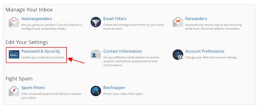 Hướng dẫn sử dụng tính năng Thay đổi mật khẩu (Password & Security) 26 su dung tinh nang thay doi mat khau email business hosting anh 8