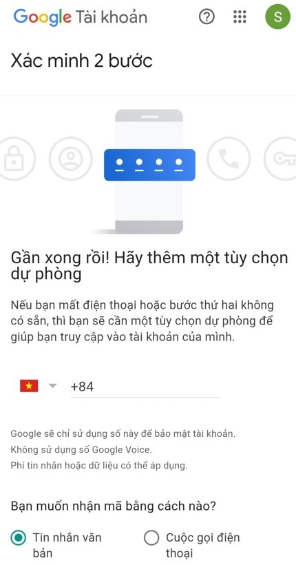 Hướng dẫn cách thay đổi mật khẩu Gmail trên điện thoại Android 26 thêm số điện thoại