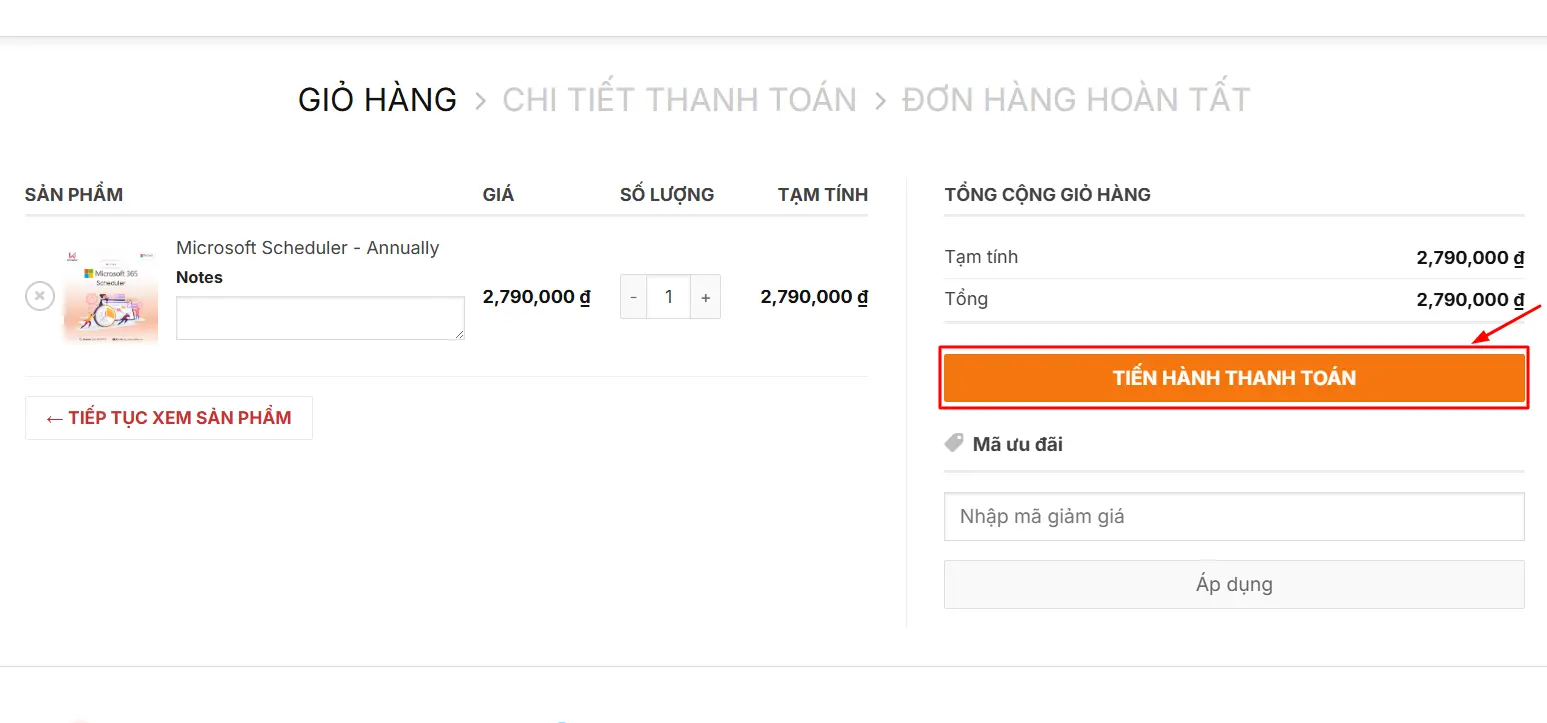 Cách đăng ký Microsoft Scheduler - Annually tại HVN Group