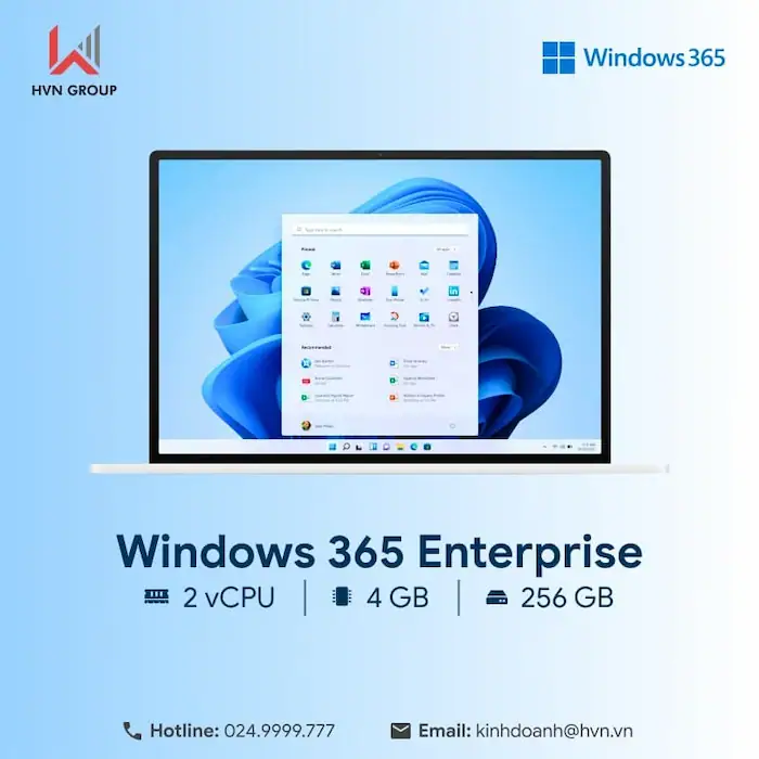 Windows 365 Enterprise 2 vCPU, 4 GB, 256 GB - Monthly 1 Giới Thiệu Tổng Quan Về Windows 365 Enterprise 2 VCPU 4 GB 256 GB Monthly