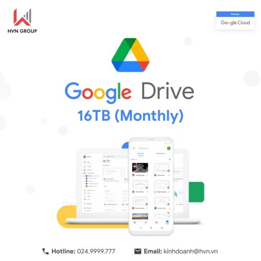 Gói Google Drive Monthly 16tb