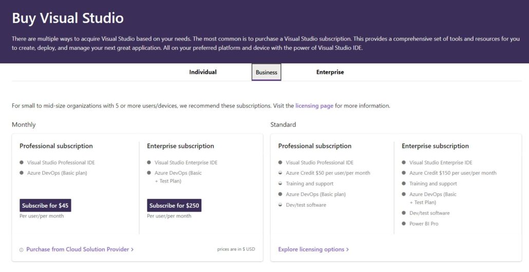 Microsoft Visual Studio là gì? Top 05 tính năng nổi bật nhất 11 các phiên bản microsoft visual studio