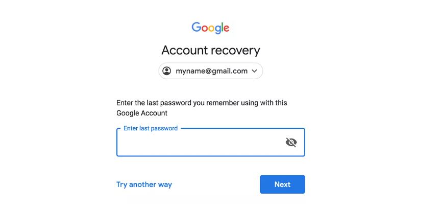 điền mật khẩu của tài khoản gmail