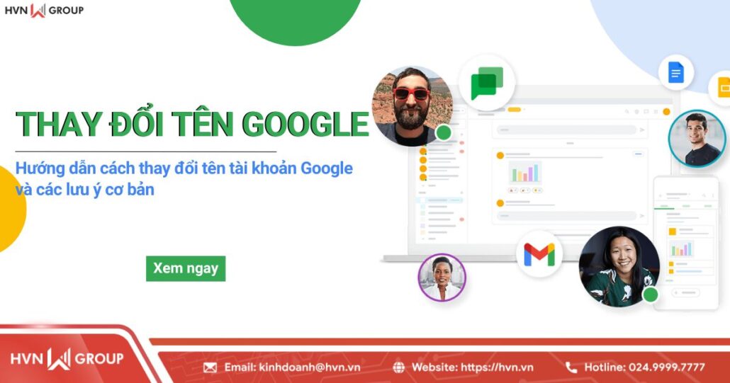 hướng dẫn đổi tên tài khoản google và lưu ý