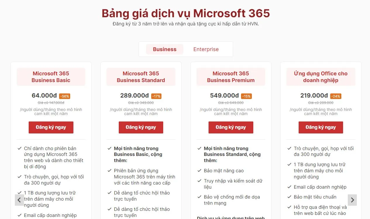 Hướng dẫn cách tạo email theo tên miền dễ dàng, nhanh chóng 31 lựa chọn gói microsoft 365 phù hợp