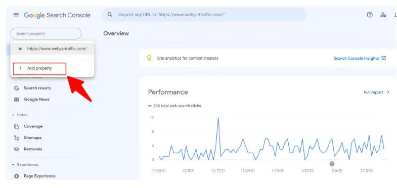 Hướng dẫn xác minh tên miền với Google Search Console 15 truy cập google search console