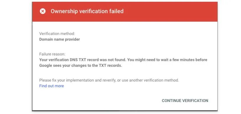 Hướng dẫn xác minh tên miền với Google Search Console 20 xác minh tên miền với google không thành công