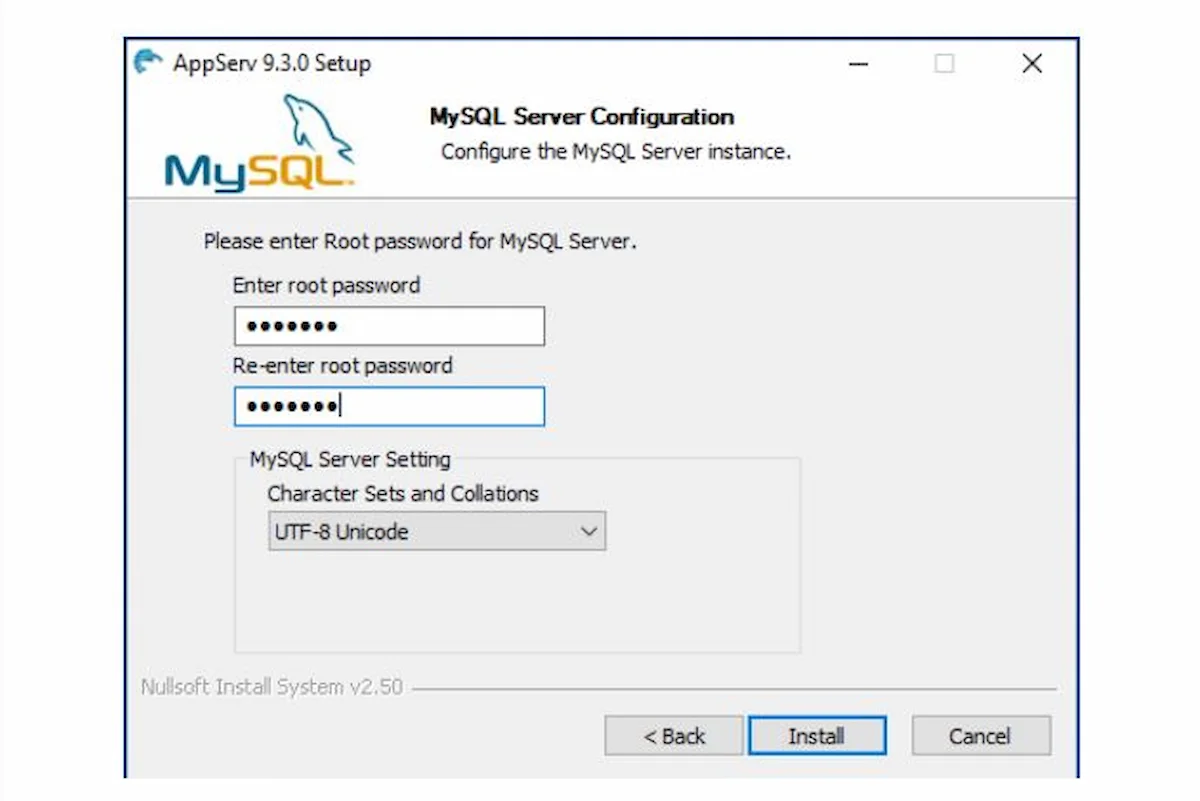 cấu hình mysql